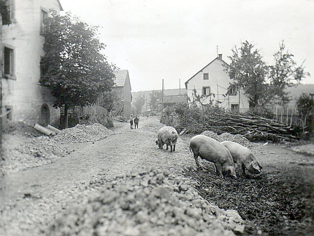 Historische Ansicht der Duppacher Dorfmitte